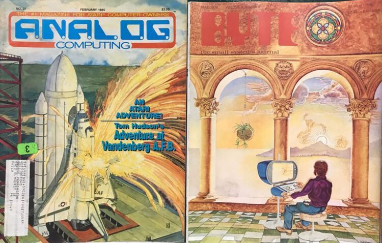 Two magazines. One says: 